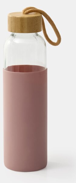 Sinsay - Skleněná láhev s silikonovým pouzdrem - béžová