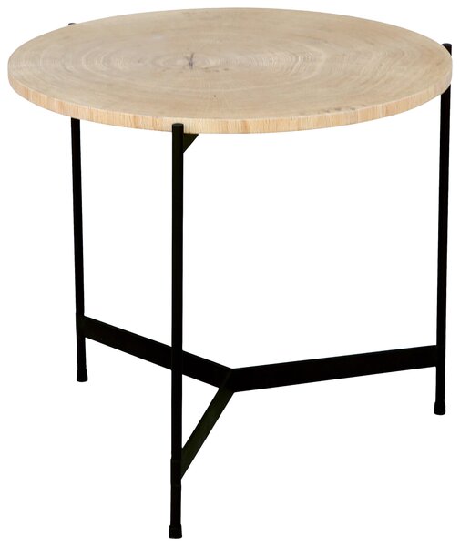 KONFERENČNÍ STOLEK, černá, barvy dubu, dřevo, kov, kompozitní dřevo, 50/50/46,5 cm Waldwelt - Konferenční stolky