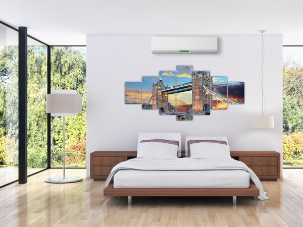 Obraz - Tower Bridge, Londýn, Anglie (210x100 cm)