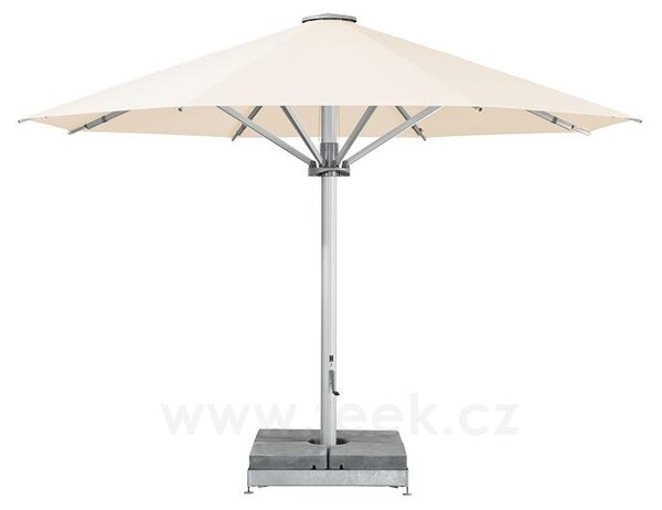 Glatz Profesionální slunečník Palazzo Style, Glatz, kulatý 350 cm (3,5 m), barva dle vzorníku, rám eloxovaný hliník, potah akryl 300 g/m2, ovládání klikou