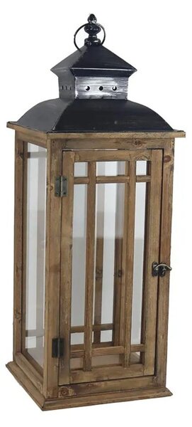 Velká dřevěná lucerna Morex D7214/B, 68 cm