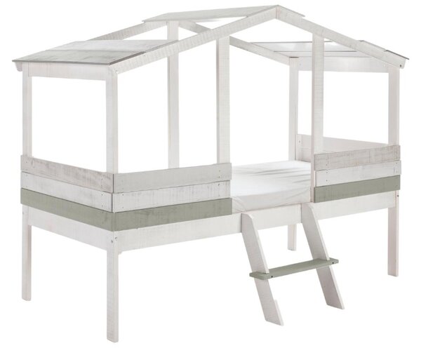 Bílá borovicová dětská postel Marckeric Ulises 90 x 190 cm