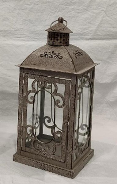 Kovová lucerna Morex K4576/A, 16 × 16 × 36,5 cm