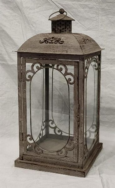 Kovová lucerna Morex K4576/B, 21,5 × 21,5 × 47,5 cm