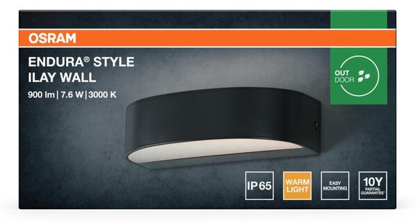 LEDVANCE venkovní nástěnné svítidlo Endura Style Ilay 7,6 W 220-240 V 3000 K IP65