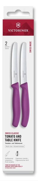 Victorinox - Sada kuchyňských nožů na zeleninu SWISS CLASSIC 11 cm 2 ks fialová