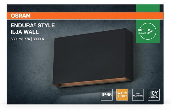 LEDVANCE venkovní nástěnné svítidlo Endura Style Ilja 7 W 220-240 V 3000 K IP65