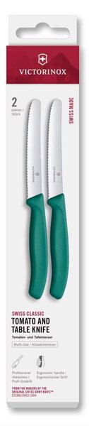 Victorinox -Sada kuchyňských nožů na zeleninu SWISS CLASSIC 11 cm 2 ks tyrkysová