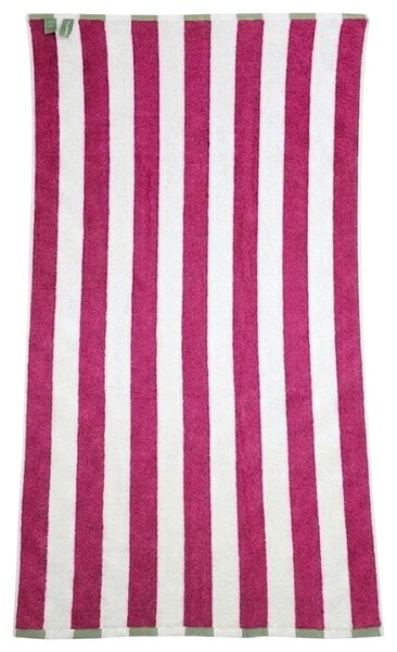 OSUŠKA NA PLÁŽ, 90/180 cm, zelená, bílá, pink Esposa - Plážové osušky