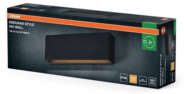 LEDVANCE venkovní nástěnné svítidlo Endura Style Ivo 6,5 W 220-240 V 3000 K IP65