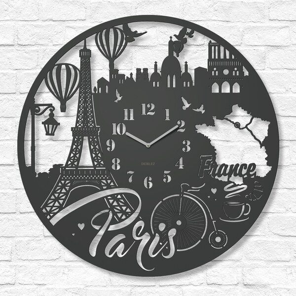 DUBLEZ | Velké vyřezávané hodiny na stěnu - Paris
