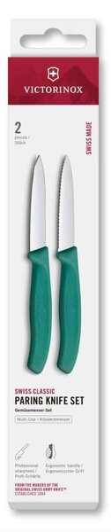 Victorinox - Sada kuchyňských nožů na zeleninu SWISS CLASSIC 8 cm 2 ks tyrkysová
