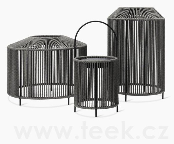 Vincent Sheppard Venkovní solární LED lampa Mora, Vincent Sheppard, Ø40x61 cm, solární panel, lanko fossil grey