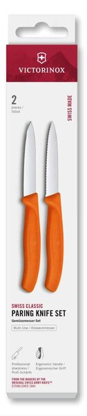 Victorinox - Sada kuchyňských nožů na zeleninu SWISS CLASSIC 8 cm 2 ks oranžová