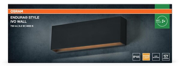 LEDVANCE venkovní nástěnné svítidlo Endura Style Ivo 6,5 W 220-240 V 3000 K IP65