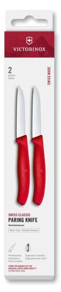 Victorinox - Sada kuchyňských nožů na zeleninu SWISS CLASSIC 8 cm 2 ks červená