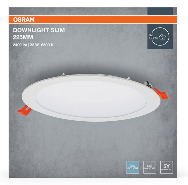 LEDVANCE vestavné LED svítidlo Downlight Slim 22 W 6500 K 220-240 V průměr 225 mm