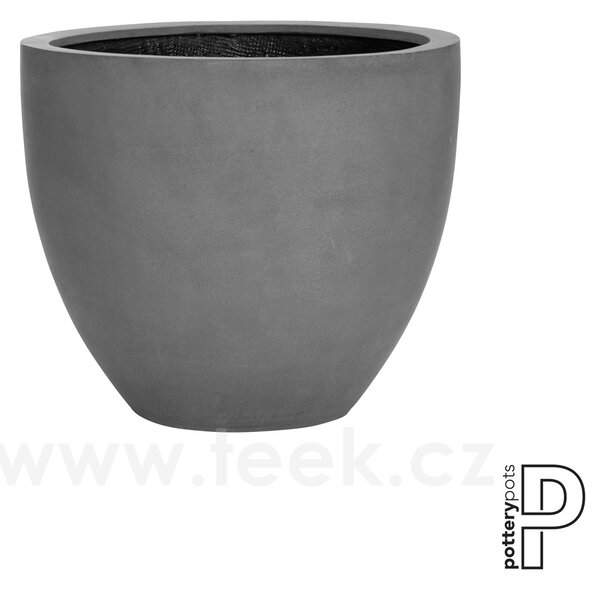 Pottery Pots Venkovní květináč kulatý Jesslyn M, Grey (barva šedá), kolekce Natural, kompozit Fiberstone, průměr 60 cm x v 52 cm, objem cca 107 l