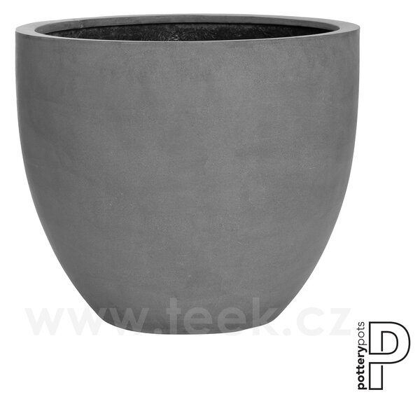 Pottery Pots Venkovní květináč kulatý Jesslyn L, Grey (barva šedá), kolekce Natural, kompozit Fiberstone, průměr 70 cm x v 61 cm, objem cca 172 l