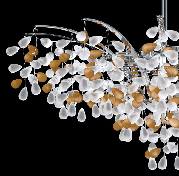 Lustr designový L-GRA-01NI COLOR, Varianta Amber-bílá
