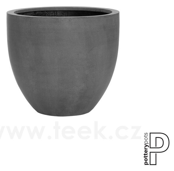 Pottery Pots Venkovní květináč kulatý Jesslyn S, Grey (barva šedá), kolekce Natural, kompozit Fiberstone, průměr 50 cm x v 44 cm, objem cca 63 l