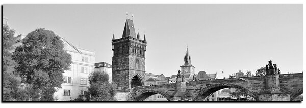 Obraz na plátně - Karlův most v Praze - panoráma 5259QA (105x35 cm)