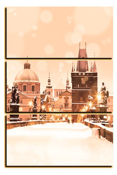 Obraz na plátně - Karlův most, Mostecká věž - obdélník 7255FB (90x60 cm )