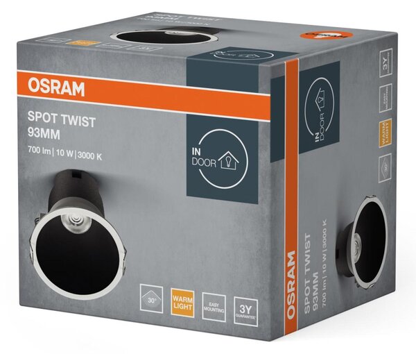 LEDVANCE vestavné LED svítidlo Spot Twist 10 W 3000 K 220-240 V průměr 93 mm