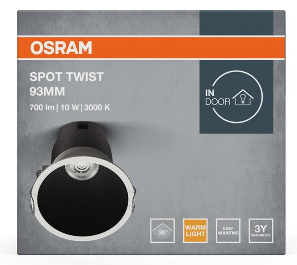 LEDVANCE vestavné LED svítidlo Spot Twist 10 W 3000 K 220-240 V průměr 93 mm