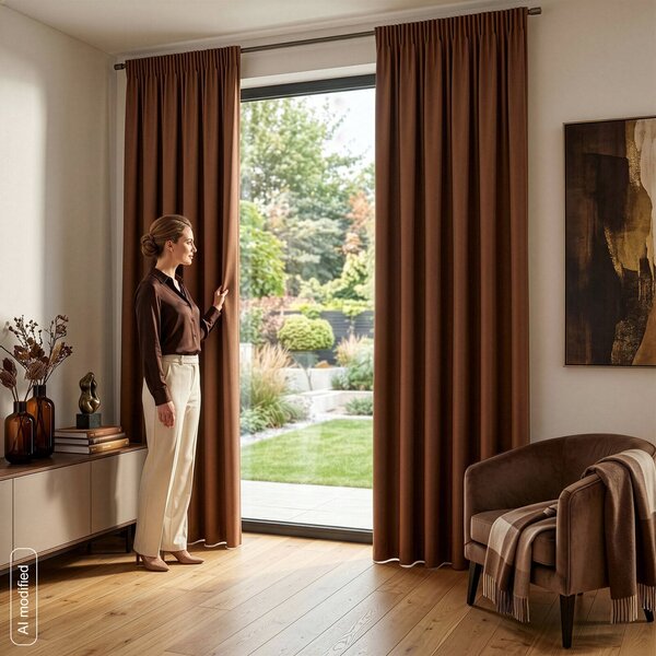 ZÁVĚS NA PÁSCE OLENA 140X270 CM REZAVÝ