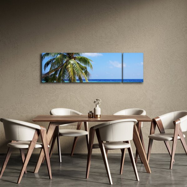 Obraz palmy na pláži (170x50 cm)