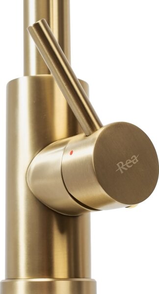 REA-B9148 - Dřezová baterie s vytahovací sprškou FRESH 39,5 cm broušená zlatá