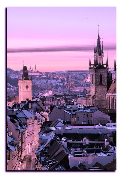 Obraz na plátně - Panoramatický pohled na starú Prahu - obdélník 7256VA (60x40 cm)
