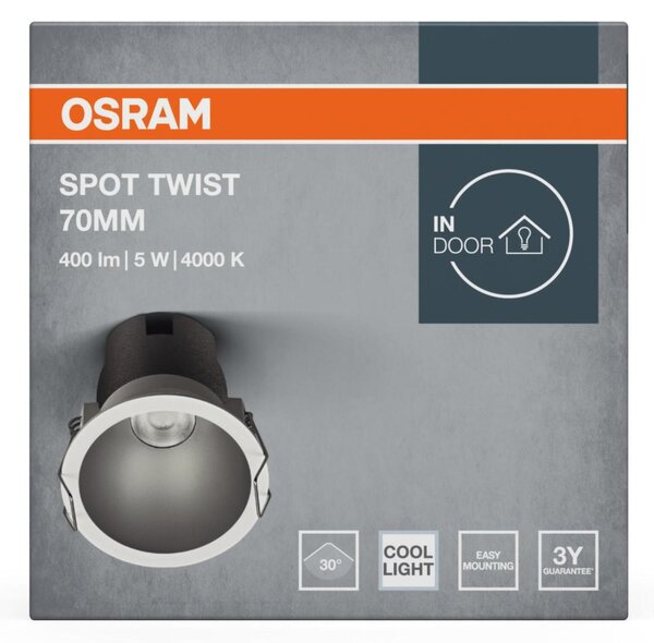 LEDVANCE vestavné LED svítidlo Spot Twist 5 W 4000 K 70 mm