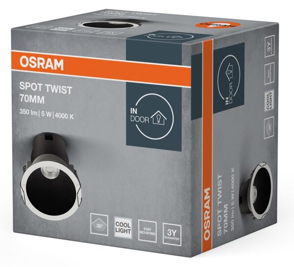 LEDVANCE vestavné LED svítidlo Spot Twist 5 W 4000 K 70 mm bílá/černá