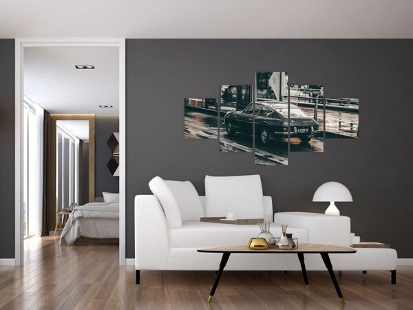 Obraz jedoucího auta (125x70 cm)