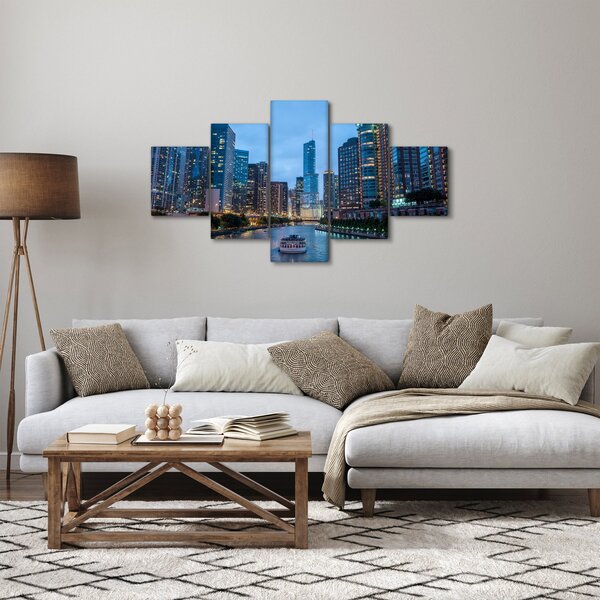 Obraz noční město (125x70 cm)