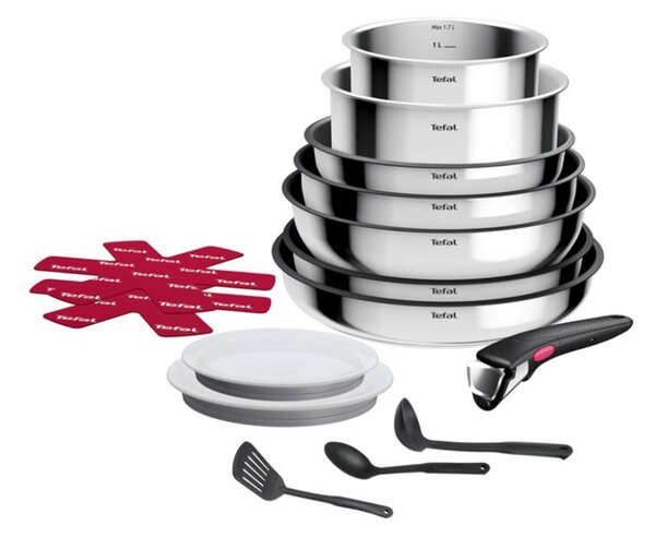 Tefal - Sada nádobí 15 ks INGENIO COOK nerez