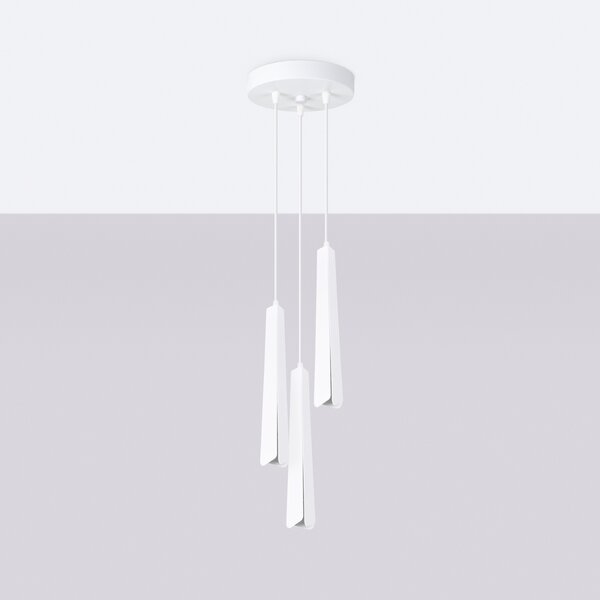 Sollux Lighting Závěsná lampa PRYSM 3P bílá