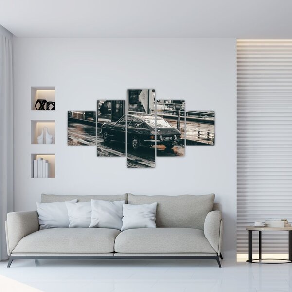 Obraz jedoucího auta (125x70 cm)