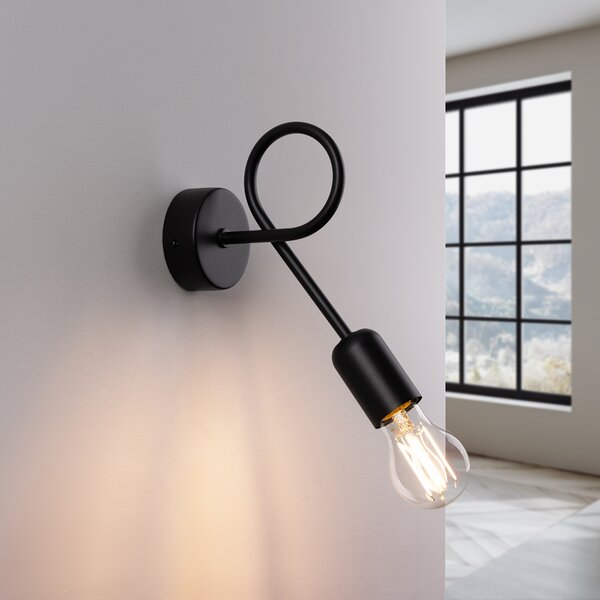Sollux Lighting Nástěnné svítidlo LOOP černé