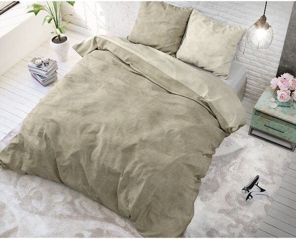 Bavlněné povlečení 140x220 cm Twin Washed Taupe