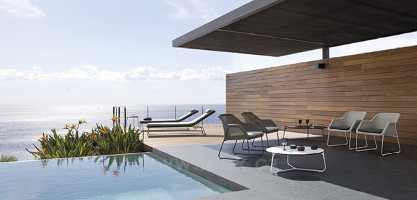 Manutti Nízký stolek Mood, Manutti, kulatý 80x28 cm, nerezový rám lakovaný barva dle vzorníku, deska keramika 6 mm dekor dle vzorníku