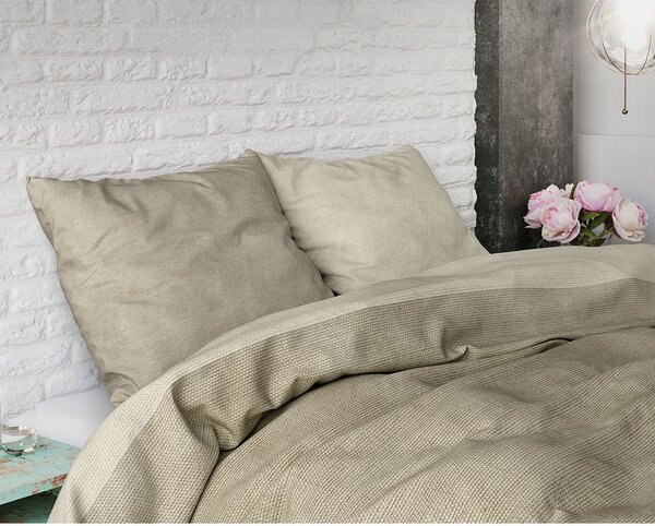 Bavlněné povlečení 140x220 cm Twin Washed Taupe