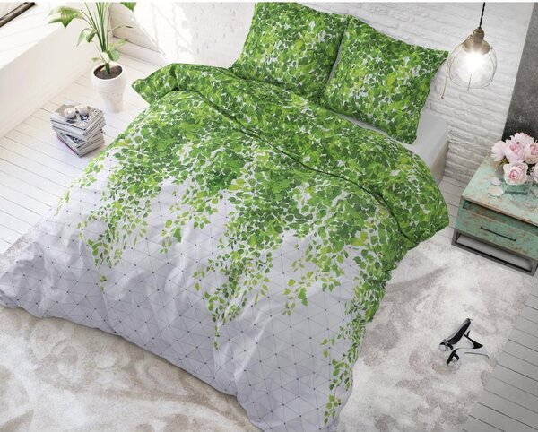 Bavlněné povlečení 200x220 cm Botanic Wave Green