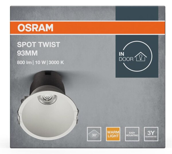 LEDVANCE vestavné LED svítidlo Spot Twist 93 mm 10 W 3000 K 220-240 V bílá