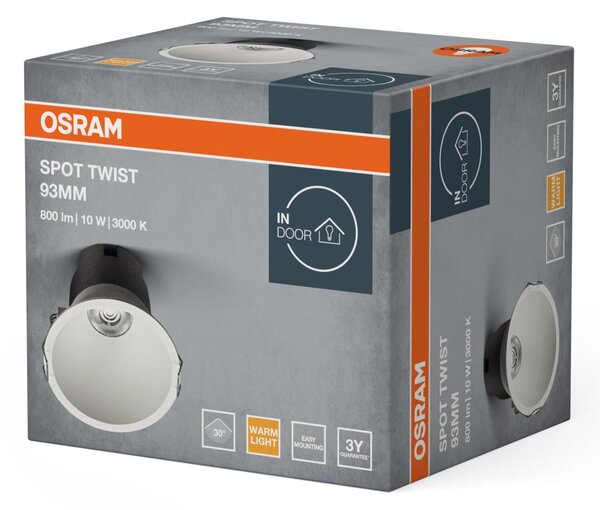 LEDVANCE vestavné LED svítidlo Spot Twist 93 mm 10 W 3000 K 220-240 V bílá