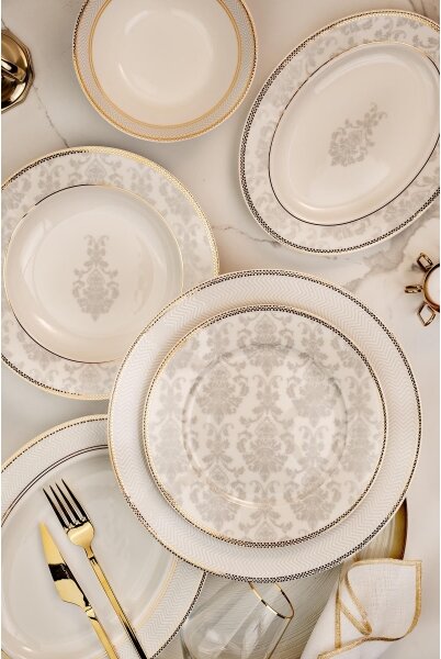 Jídelní sada 68 ks pestrobarevná/kostní porcelán