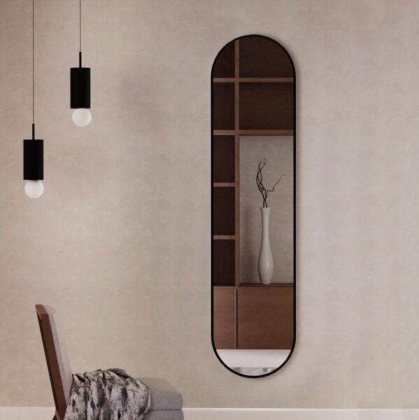 Baltica Design - Nástěnné zrcadlo TINY BORDER 155x40 cm černá