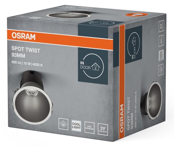 LEDVANCE vestavné LED svítidlo Spot Twist 93 mm 10 W 4000 K 800 lm 30°